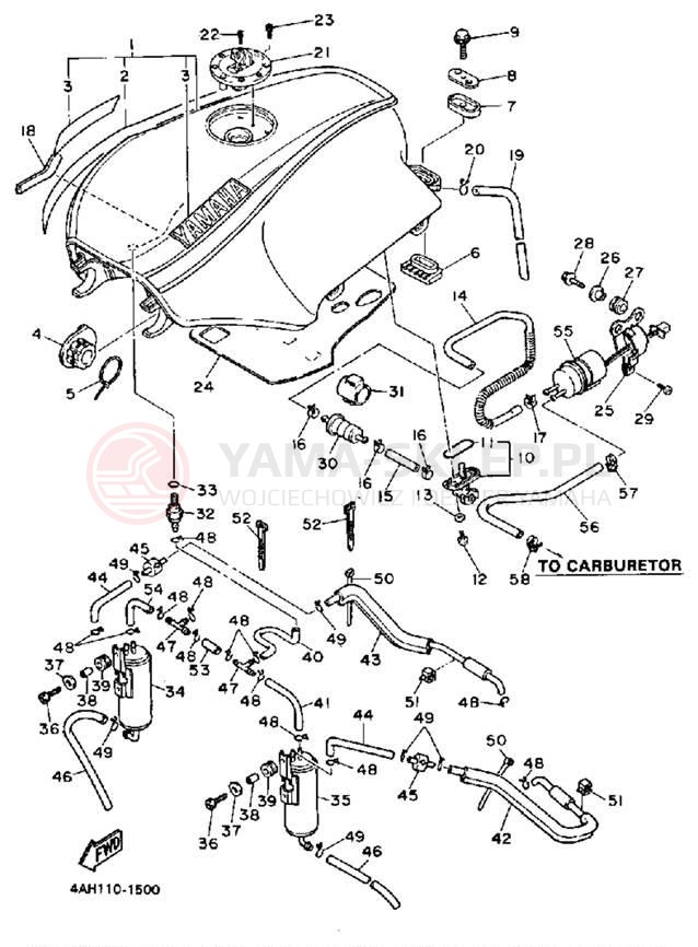 Schemat "zbiornik paliwa" do Yamaha FJ1200B/FJ1200BC