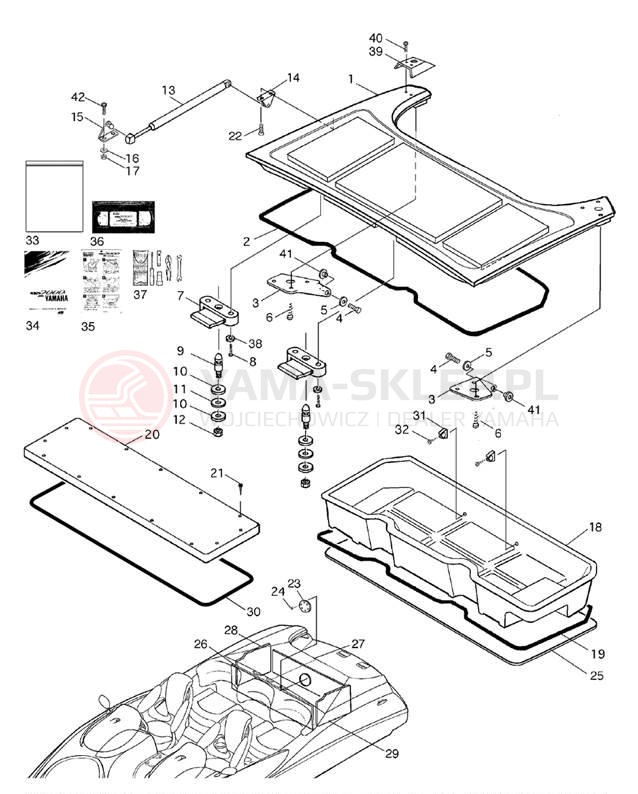 Schemat "DECK HATCH" do Yamaha LS2000 LST1200Y
