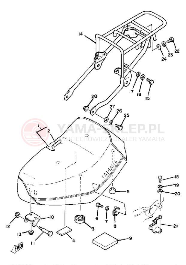 Schemat "siedzenie" do Yamaha MJ50J