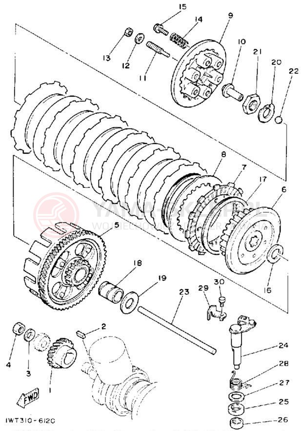 Schemat "sprzęgło" do Yamaha BANSHEE YFZ350D_MN