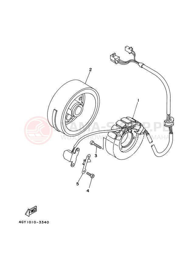 Schemat "prądnica" do Yamaha TT-R250 TTR250T/TTR250TC