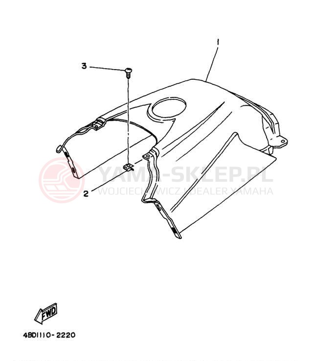 Schemat "Pokrywa boczna" do Yamaha TIMBERWOLF 4WD YFB250FWJ