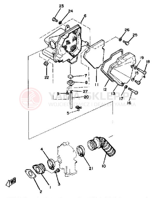 Schemat "Wtrysk paliwa" do Yamaha TT250G