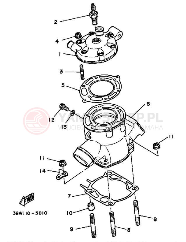 Schemat "głowica" do Yamaha YTZ250S