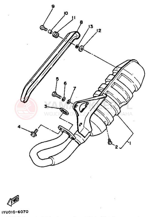 Schemat "Wydech końcowy" do Yamaha RAZZ SH50MD