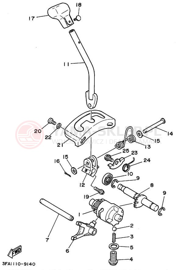 Schemat "Wodziki, automat" do Yamaha BREEZE YFA1G