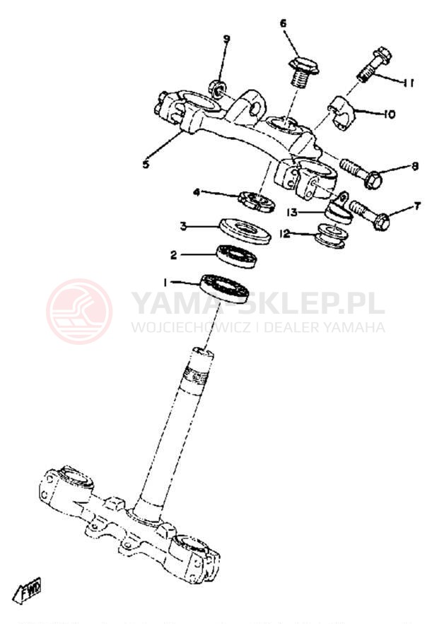 Schemat "Półki zawieszenia" do Yamaha YZ250E