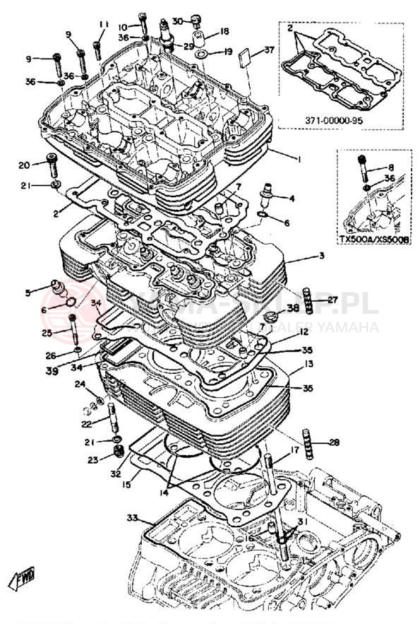 Schemat "głowica" do Yamaha TX500A