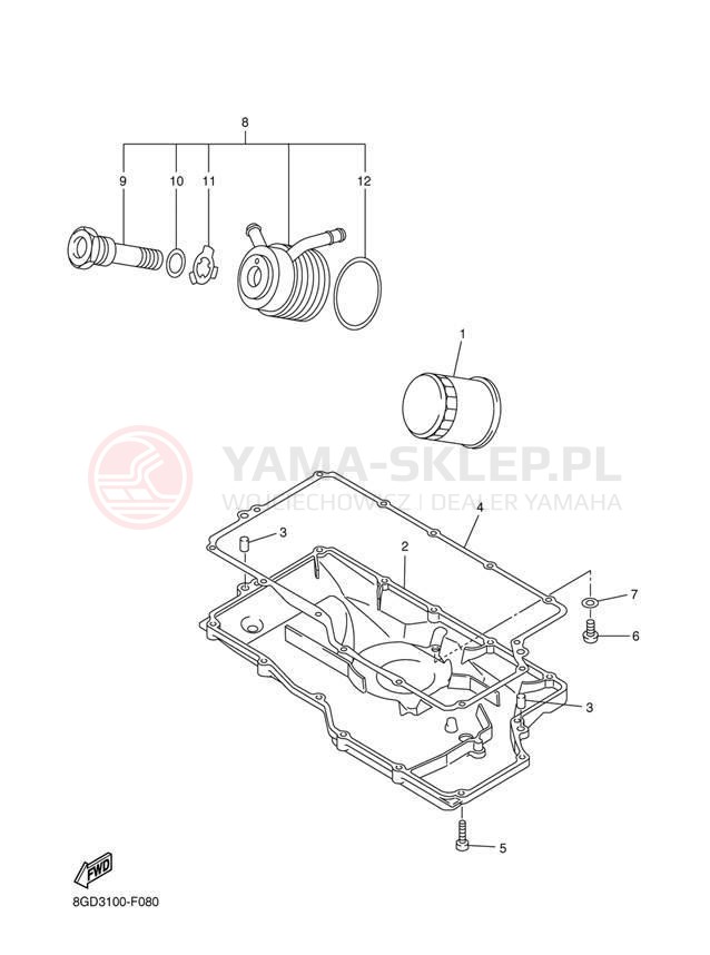 Schemat "Filtr oleju" do Yamaha APEX RX10PDW/RX10PDB