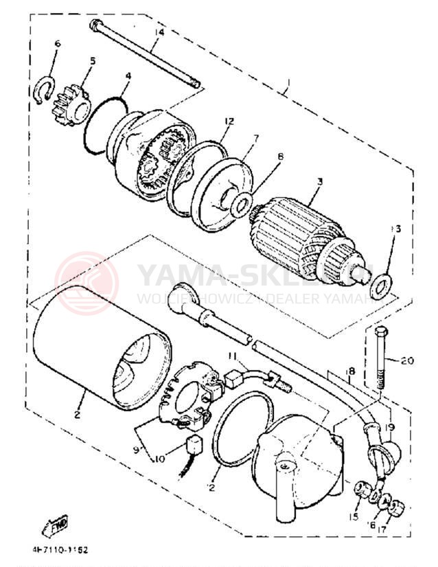 Schemat "rozrusznik" do Yamaha XJ750MK