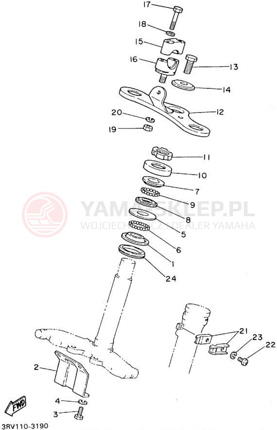 Schemat "Półki zawieszenia" do Yamaha Y-ZINGER PW80G