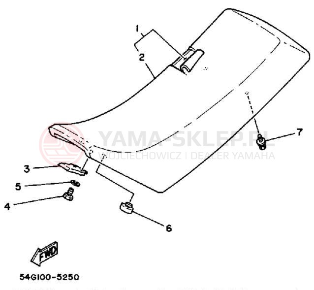 Schemat "siedzenie" do Yamaha BIG WHEEL ELEC START BW200EU