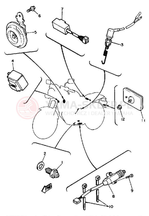 Schemat "układ elektryczny" do Yamaha SRX600S/SRX600SC