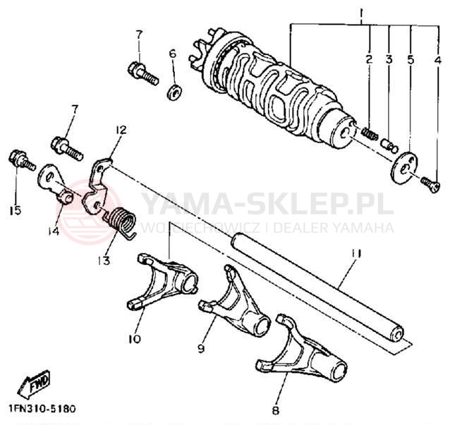 Schemat "Wodziki, automat" do Yamaha FZR1000WC/FZR1000W