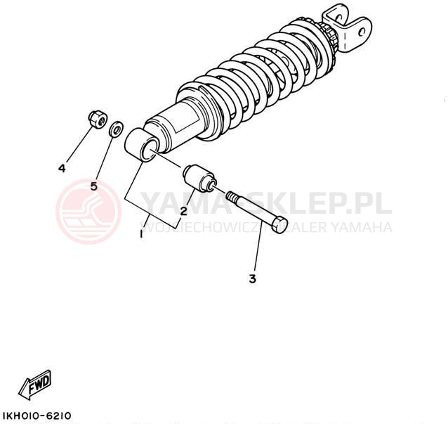 Schemat "zawieszenie tył" do Yamaha XT225 XT225N/XT225NC