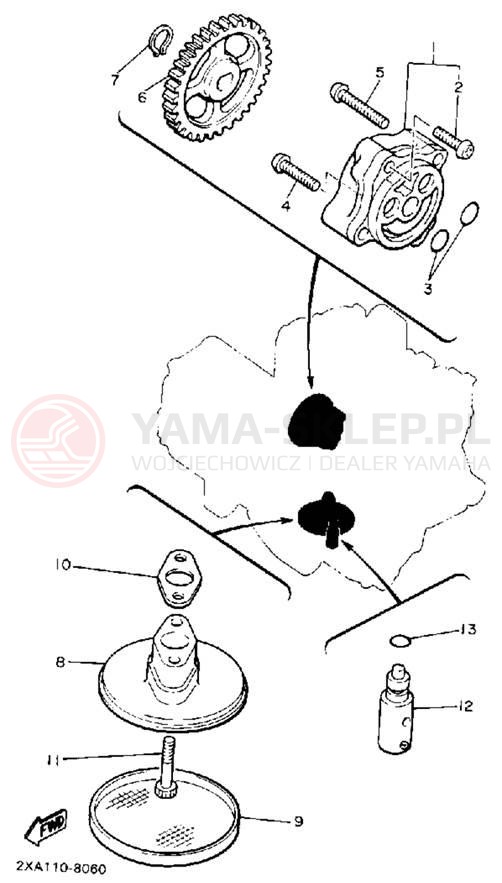 Schemat "Pompa olejowa" do Yamaha RADIAN YX600A/YX600AC