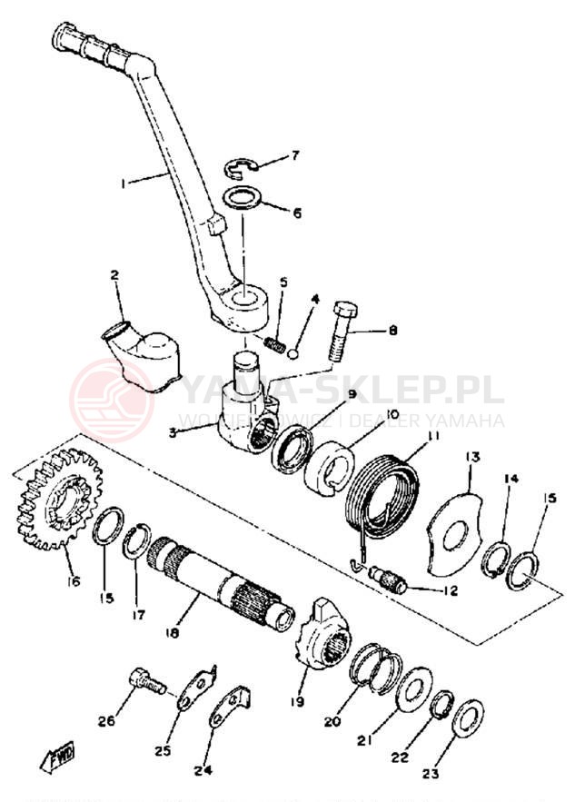 Schemat "rozrusznik" do Yamaha YZ250D