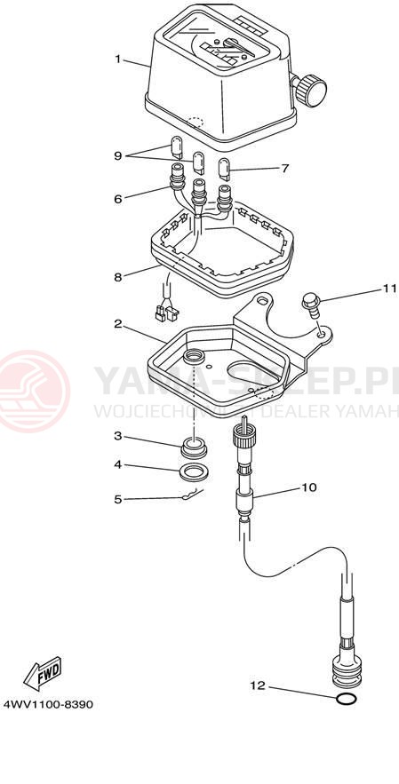 Schemat "licznik" do Yamaha GRIZZLY YFM600FWAL/YFM600FWAL