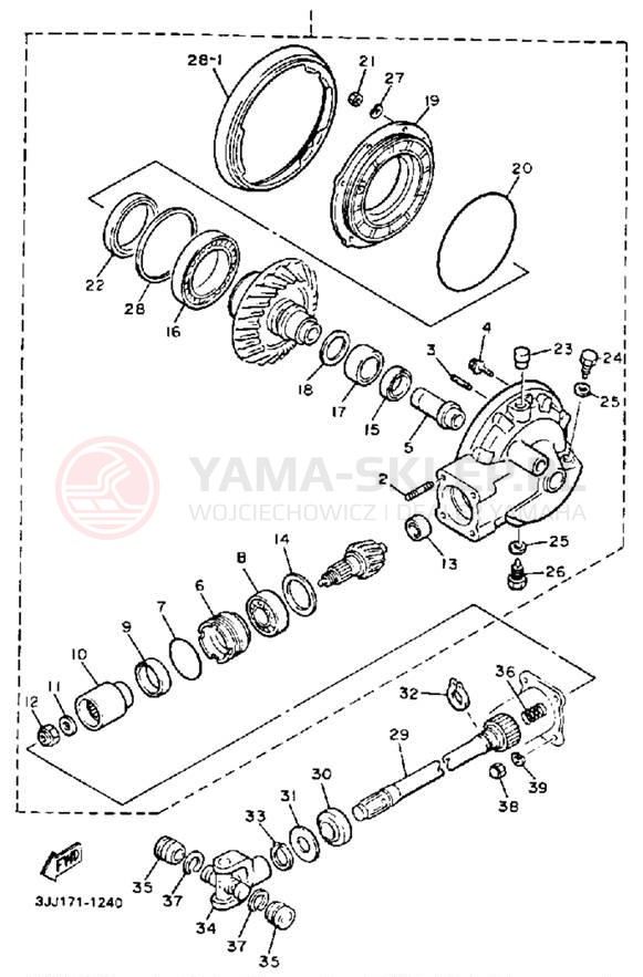 Schemat "Wał napędowy" do Yamaha XVZ13DEC/XVZ13DE