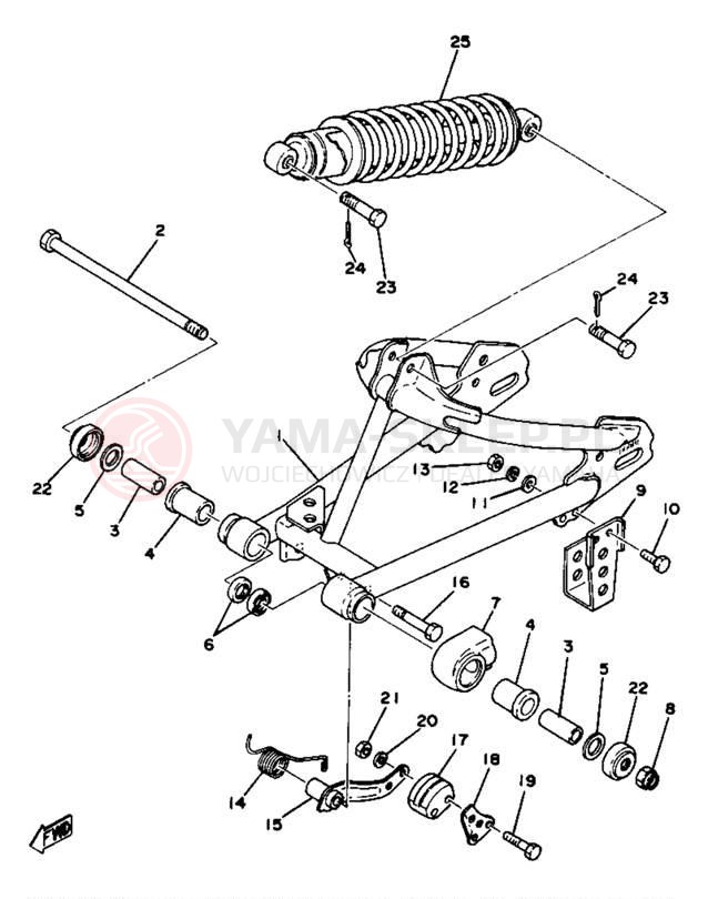 Schemat "wahacz" do Yamaha YZ80F