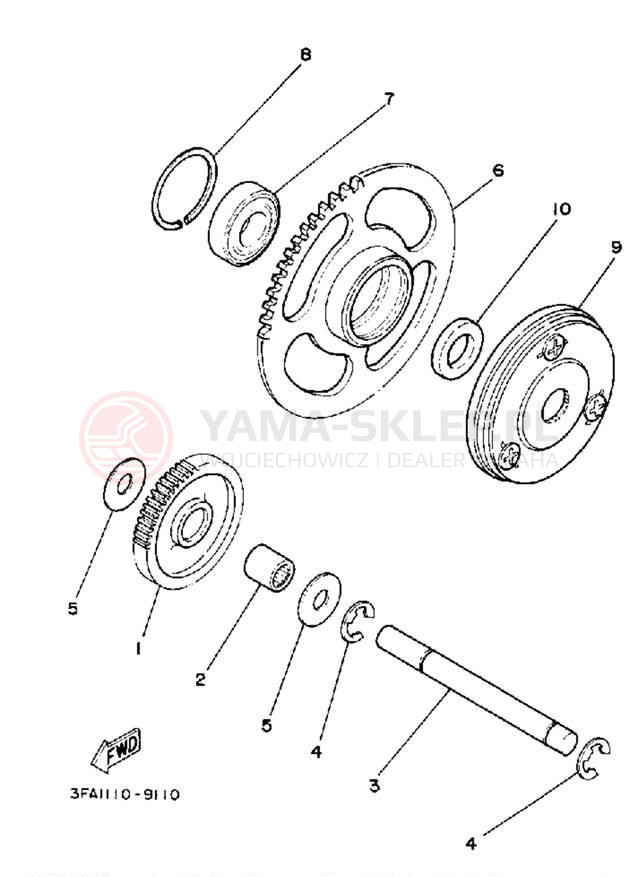 Schemat "rozrusznik" do Yamaha YFA1D