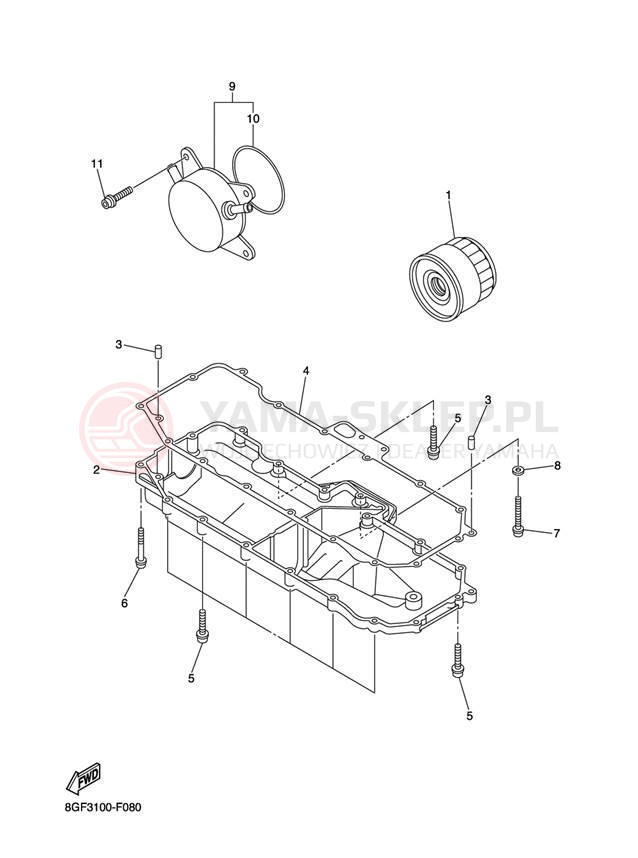 Schemat "Filtr oleju" do Yamaha RS VECTOR RS90PER/RS90PEL