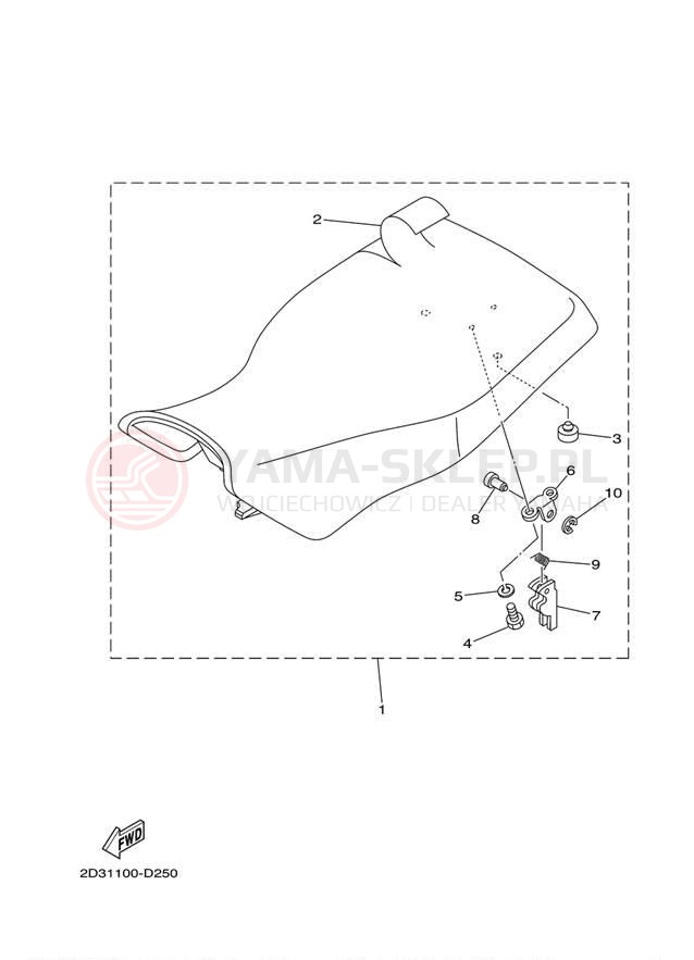Schemat "siedzenie" do Yamaha GRIZZLY 80 HUNTER YFM80GHW