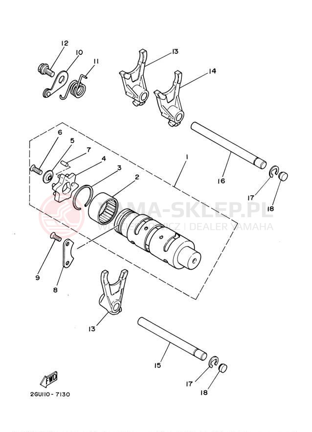 Schemat "Wodziki, automat" do Yamaha BANSHEE YFZ350T