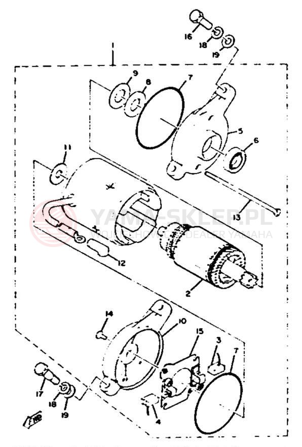 Schemat "rozrusznik" do Yamaha XS650H