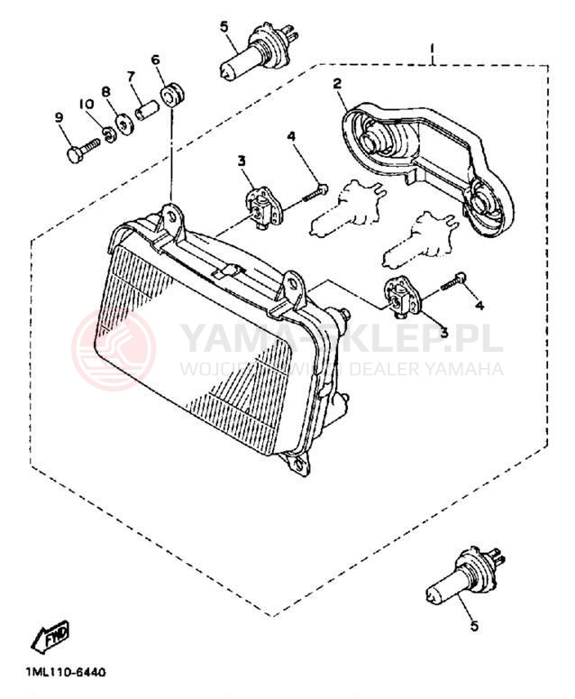 Schemat "Lampa przód" do Yamaha FZ700TC/FZ700T
