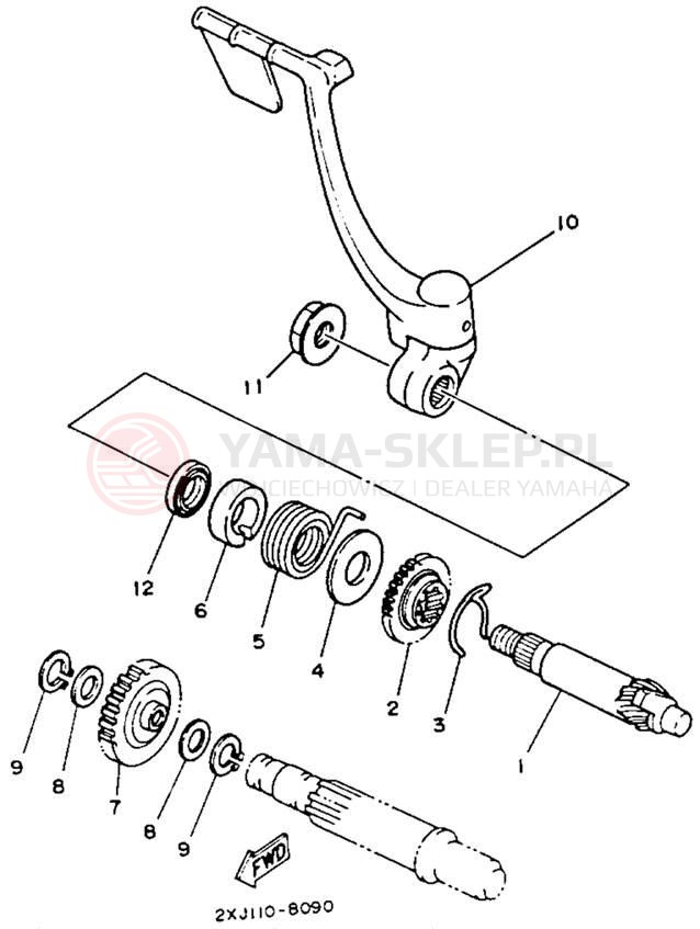 Schemat "rozrusznik" do Yamaha BLASTER YFS200D_MN