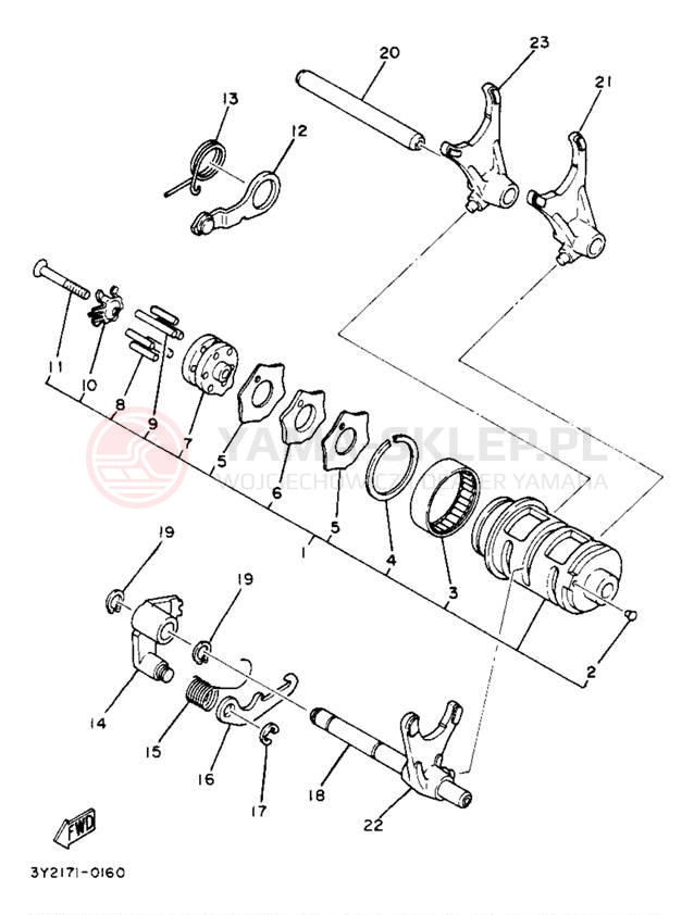 Schemat "Wodziki, automat" do Yamaha XT250J