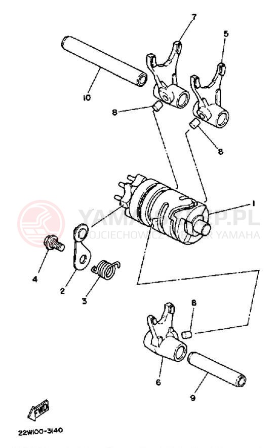 Schemat "Wodziki, automat" do Yamaha YZ80B