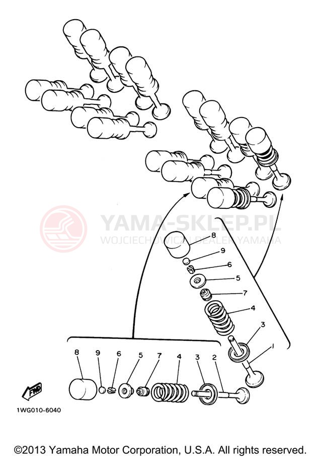 Schemat "zawory" do Yamaha YZF600R YZF600RVC/YZF600RV
