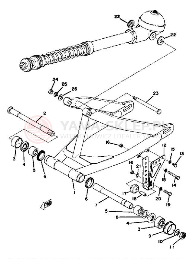 Schemat "wahacz" do Yamaha MX400B