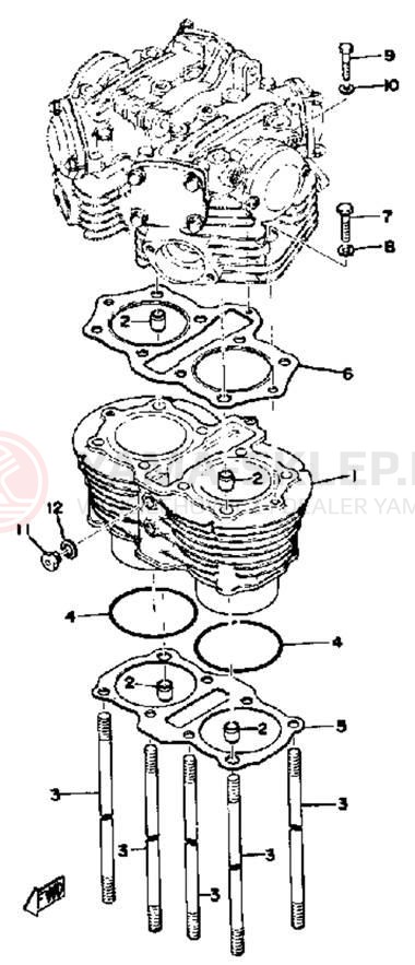 Schemat "cylinder" do Yamaha TX650A