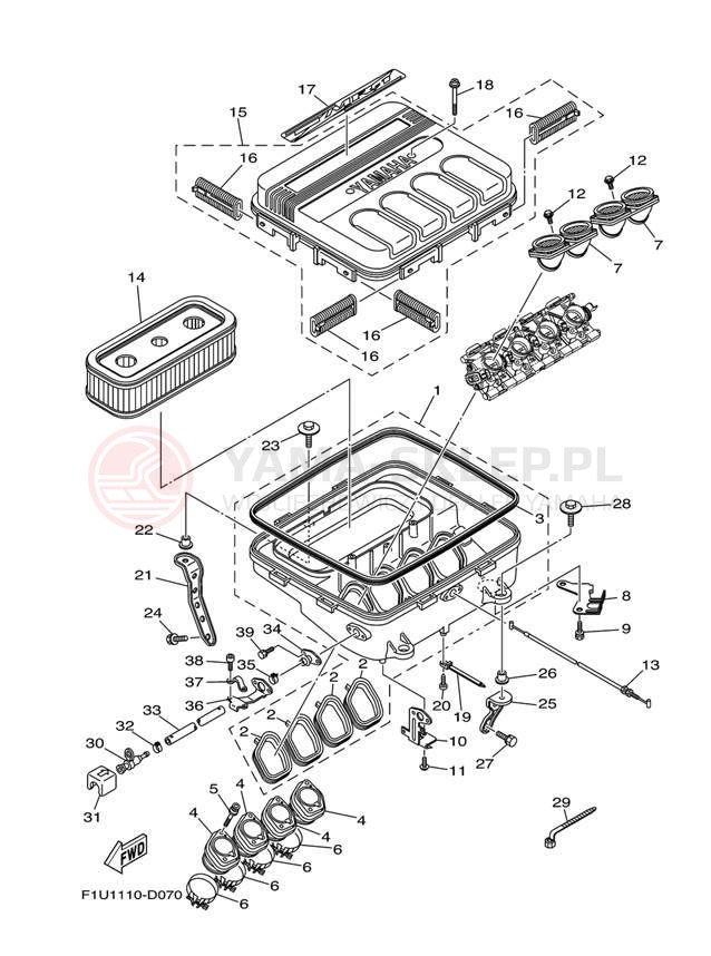 Schemat "Wtrysk paliwa" do Yamaha AR230 High Output SRT1100AD