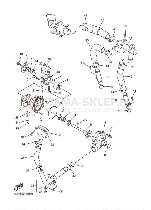 Schemat "Pompa wody" do Yamaha FZ-1 FZS1S/FZS1SC