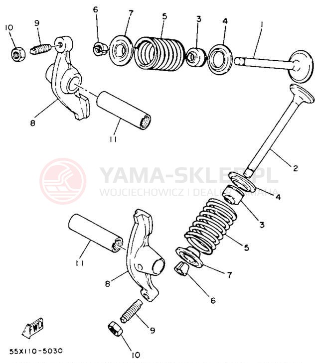 Schemat "zawory" do Yamaha CHAMP YFM100T