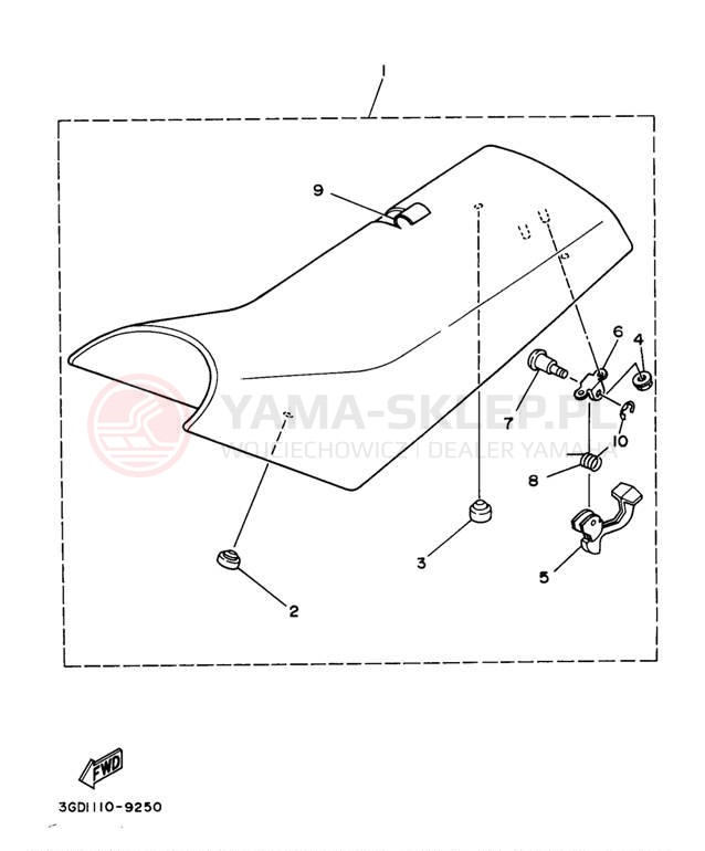 Schemat "siedzenie" do Yamaha WARRIOR YFM350XJ/YFM350XJ_M