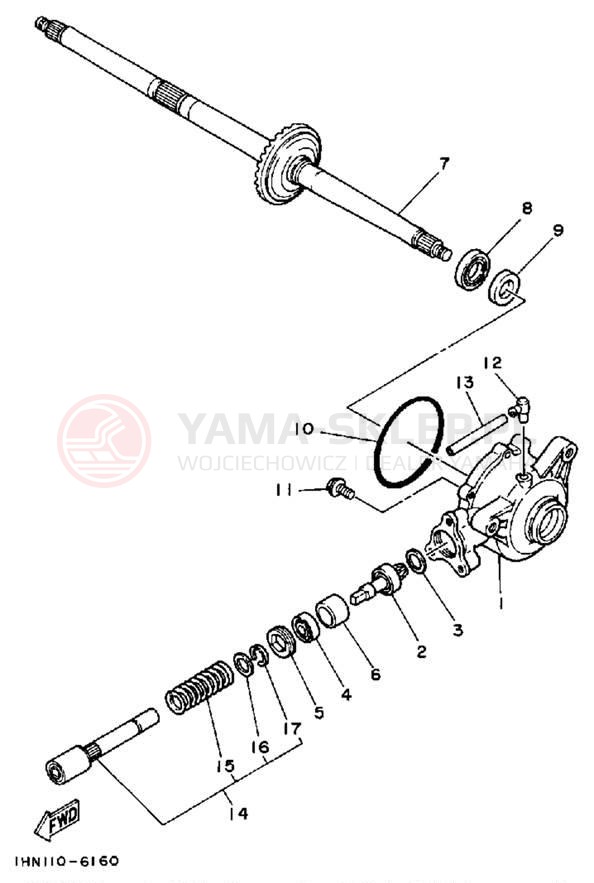 Schemat "Wał napędowy" do Yamaha 4-ZINGER YF60S