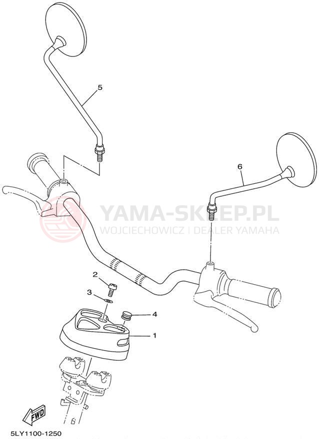 Schemat "elementy nadwozia" do Yamaha VINO YJ50RN