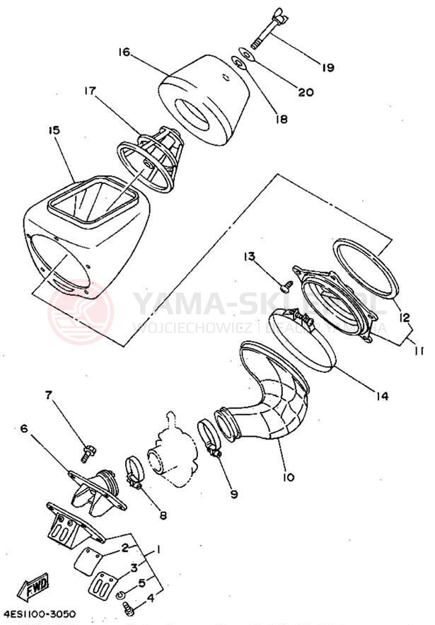 Schemat "Wtrysk paliwa" do Yamaha YZ80F1