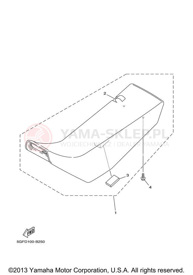 Schemat "siedzenie" do Yamaha TT-R250 CA TTR250VC/TTR250V