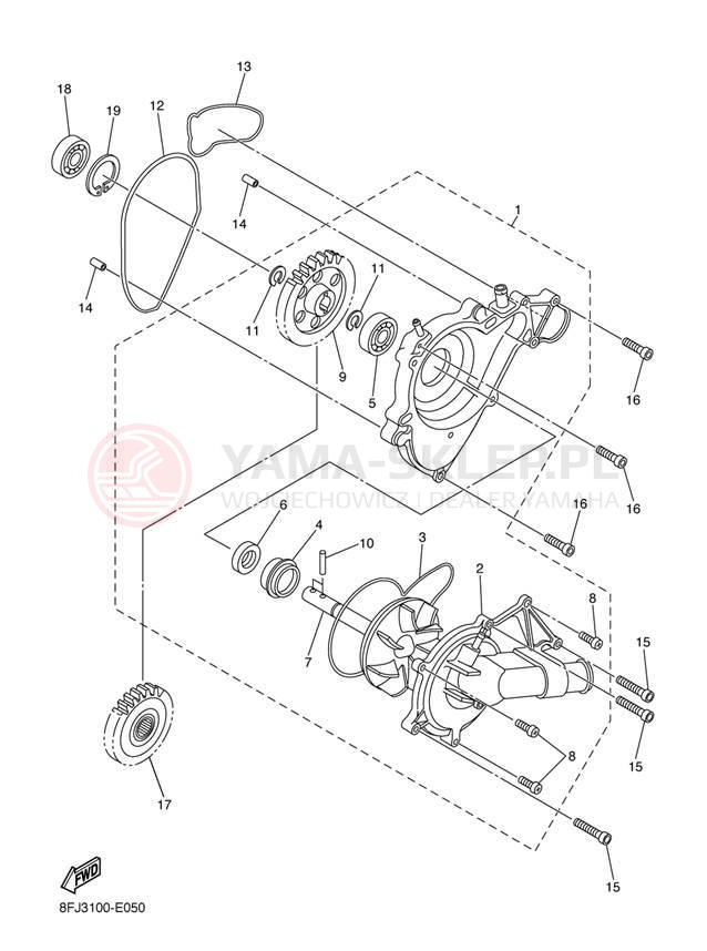 Schemat "Pompa wody" do Yamaha FX NYTRO FX10DL