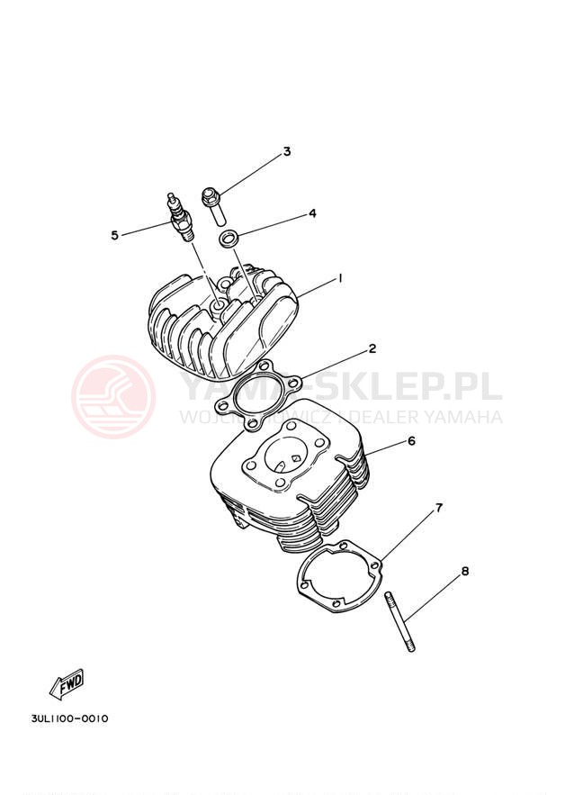 Schemat "głowica" do Yamaha RT100 RT100M