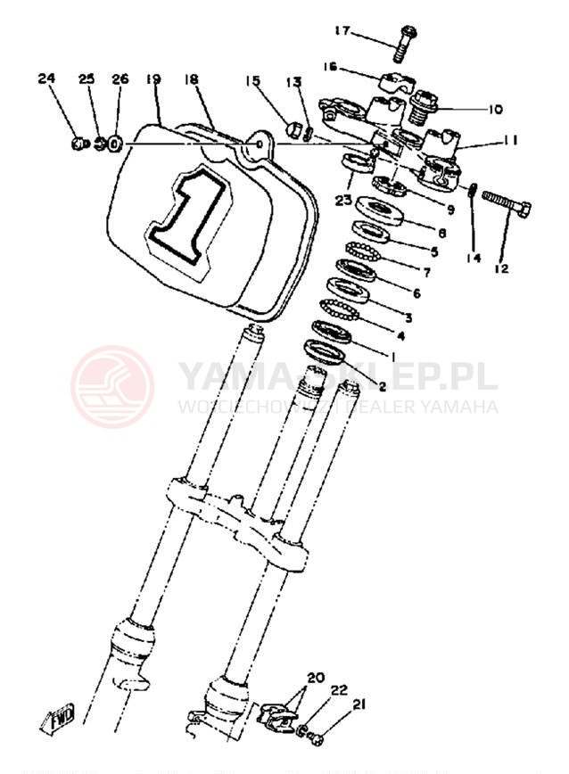 Schemat "Półki zawieszenia" do Yamaha YZ60H