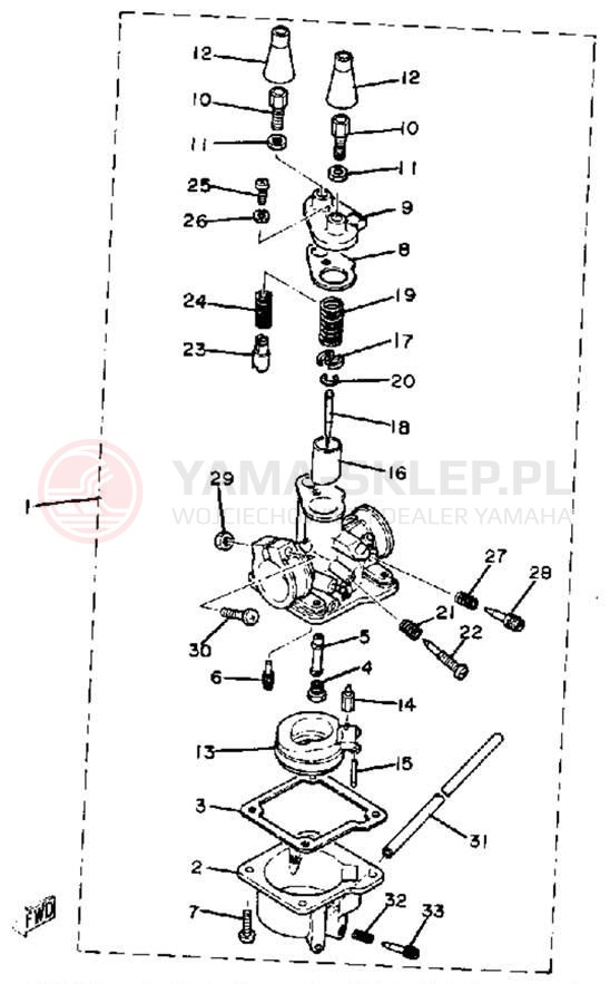 Schemat "Gaźnik" do Yamaha QT50J