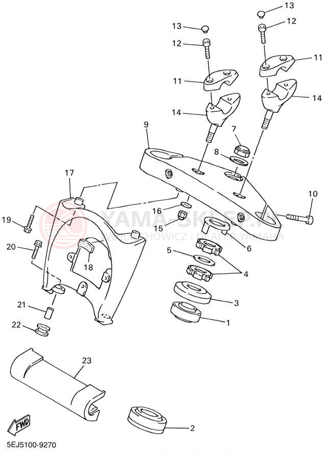 Schemat "Półki zawieszenia" do Yamaha XVZ13LTLC/XVZ13LTL