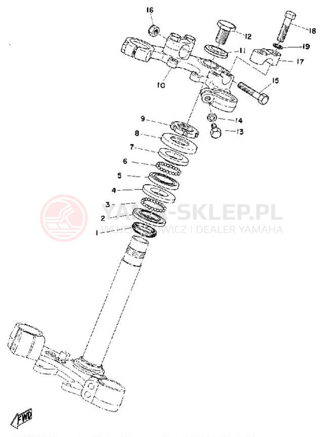 Schemat "Półki zawieszenia" do Yamaha MX100A
